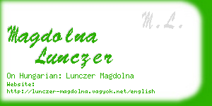 magdolna lunczer business card